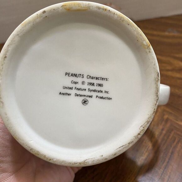 Snoopy Beagle Dog Peanuts Coffee Mug Sleigh Merry Christmas 1976 Woodstock Lot 2 - Picture 13 of 13